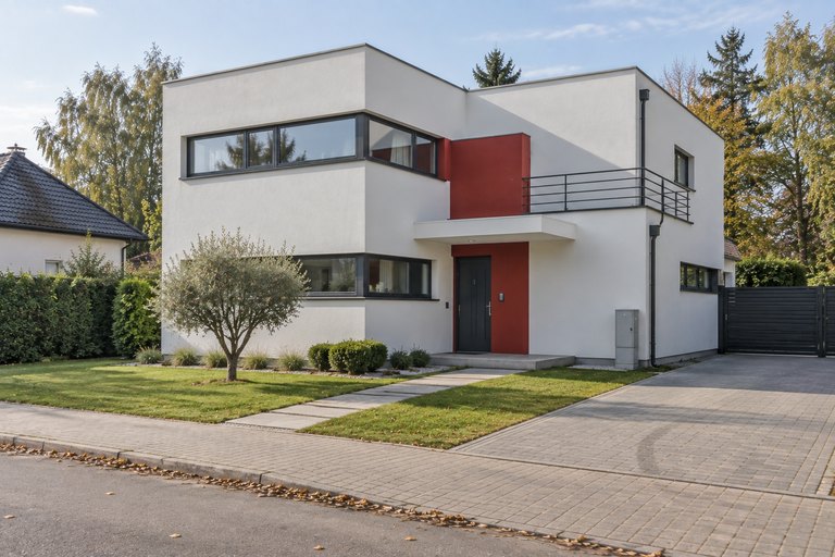 Elewacja w stylu Bauhaus