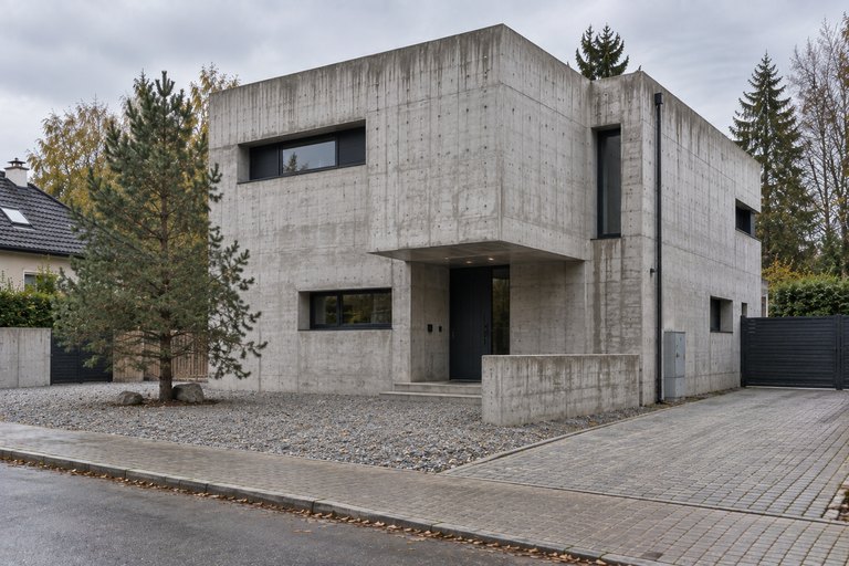 Elewacja w stylu Brutalistyczny